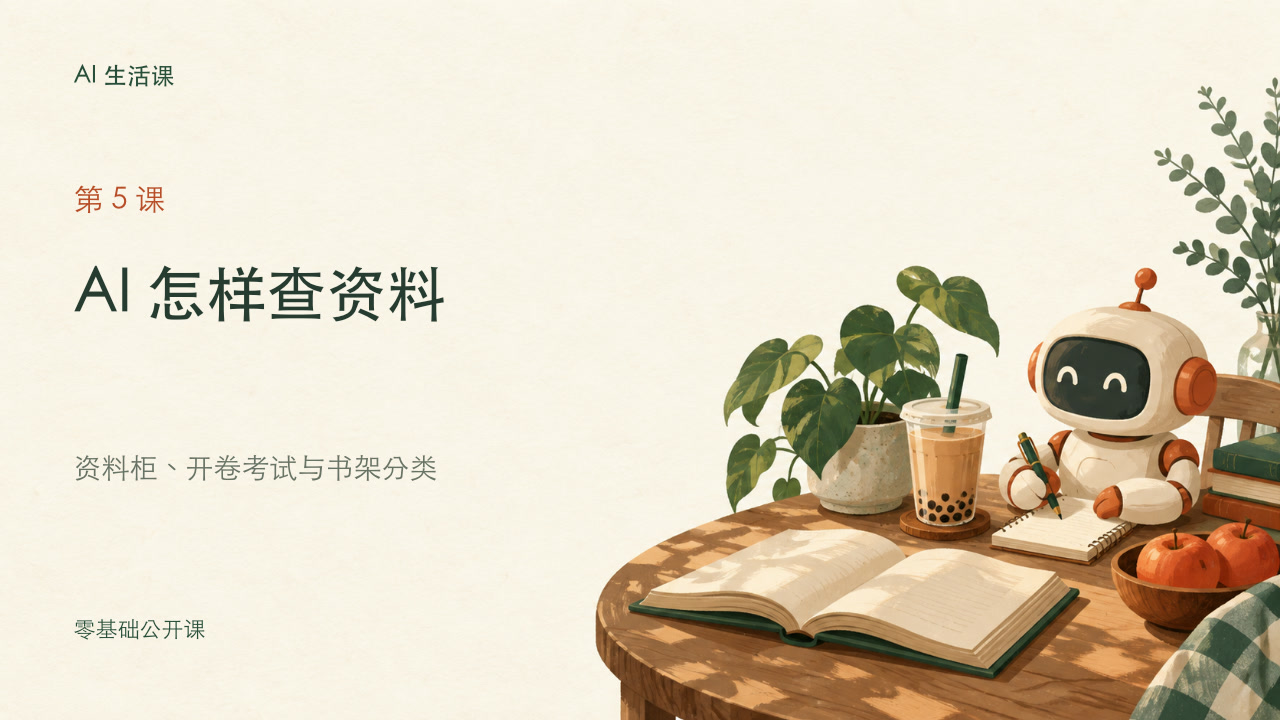 第5课 AI 怎样查资料课程封面